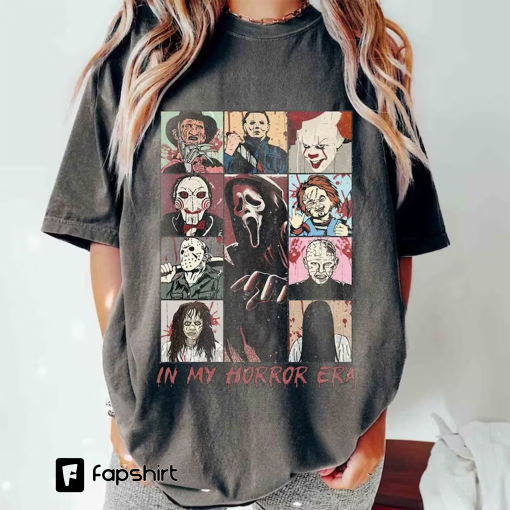 In My Halloween Era Shirt, Horror Movie Shirt, Halloween Friend Shirt, Horror Characters Shirt, Eras Tour Horror Shirt, Comfort Colors Shirt