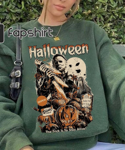 Halloween Horror Movie Crewneck Sweatshirt, Scream Sweatshirt,…