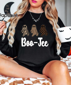 Boujee Boo-Jee Sweatshirt, Leopard Ghost Sweatshirt, Halloween…