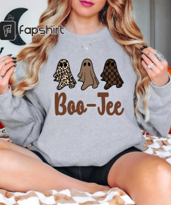 Boujee Boo-Jee Sweatshirt, Leopard Ghost Sweatshirt, Halloween…