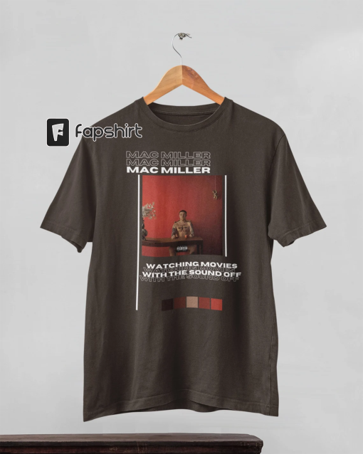 Mac Miller shirt, mac miller album cover shirt, watching movies with the sound off album cover shirt, mac miller