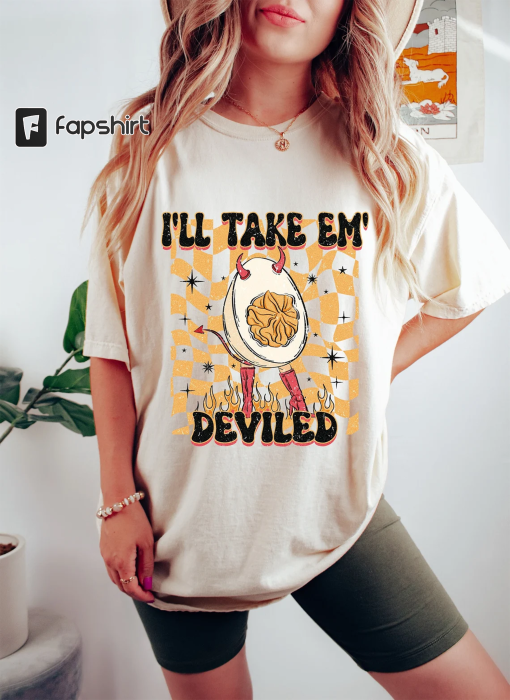 I’ll Take Them Deviled Shirt, Deviled Egg Shirt, Witch Shirt, Funny Deviled Egg T-Shirt, Funny Halloween Shirt, Halloween Shirt