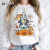 Tarot Card Halloween Shirt, Happy Heelerween Shirt, Blu-Ey Halloween Funny Tee, Blu-Ey Hocus Pocus, Bluey And Bingo Spooky Vibes Sweatshirt