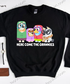 Bluey Here Come GRANNIES Sweatshirt, Rad Like…