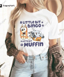 Vintage Bingo and Muffin T-Shirt, Cute Little…