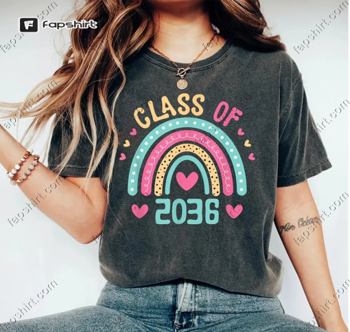 Custom Class of 2036 Shirt, Growing Up Shirt, School Shirt, Graduation, School Memory Shirt, Graduation Gift, 2036 Shirt, Last Day Of School