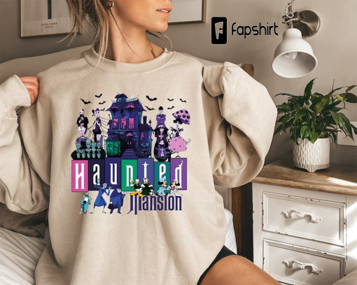 Disney The Haunted Mansion Sweatshirt, Retro Mickey And Friends Haunted Mansion Halloween Shirt, Walt Disney World Shirt, Disneyland Shirt