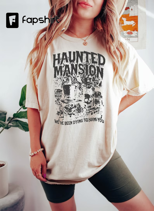 Comfort Colors Vintage Haunted Mansion Shirt, The Haunted Mansion Shirt, Retro Disney Halloween Shirt, Halloween Party, Halloween Gift