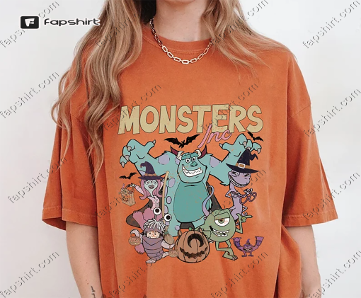 Disney Monster Halloween Shirt, Monster Inc Shirt, Retro Monster Halloween Shirt, Animation Fan Top Shirt, Cartoon Party Shirt, Monster Tee