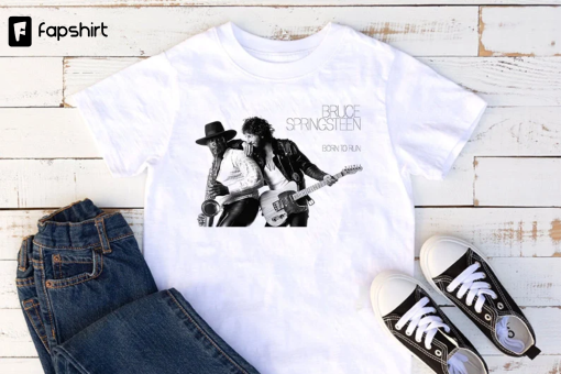 Bru.Ce Tee S.Pring.Steen Shirt Born to Run Music T-Shirt Sweatshirt Hoodie White