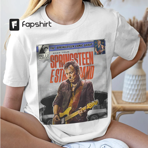 Comic Style Bruce Springsteen Born in the USA World Tour Shirt, Bruce Springsteen Born In The Usa Tour Design Sweatshirt