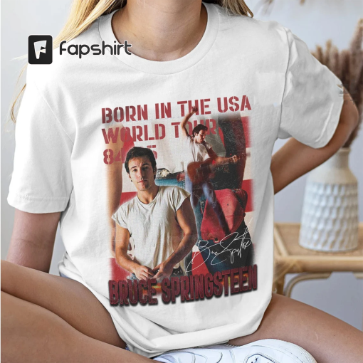 Bruce Springsteen Born in the USA World Tour Music Shirt, Bruce Springsteen Born in the USA World Tour Music Shirt 100723S3-04