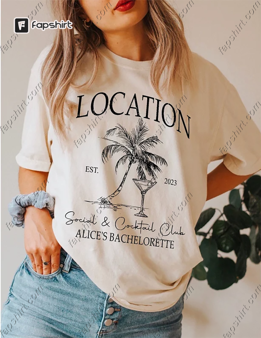 Custom Location Bachelorette Shirts, Charleston Bachelorette, Bachelorette Party Custom Location Shirt, Custom Bride Shirt, Beach Bach Trips