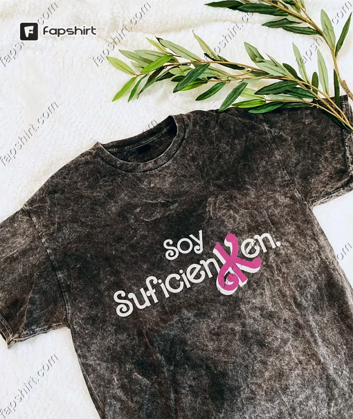 Mineral Wash “I Am Kenough” In Spanish Cotton T-Shirt “Soy Suficienken” Jersey