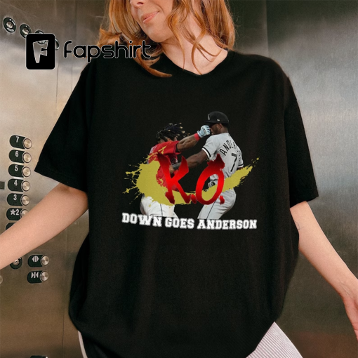 Down Goes Anderson Shirt, Jose Ramirez vs Tim Anderson Shirt, Funny Meme Shirt, Baseball Shirt, Ramirez vs Anderson Tee, Trending Shirt