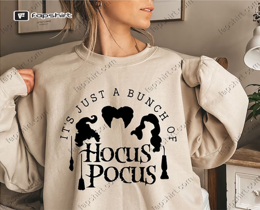 It’s Just a Bunch of Hocus Pocus, Halloween Sweatshirt, Halloween Sweater, Halloween Gift, Adult Halloween Costume, Cute Fall Sweatshirt