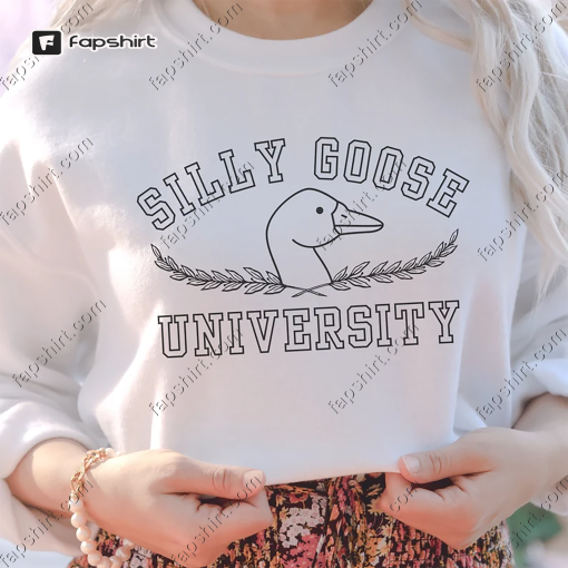 Silly Goose University Crewneck Sweatshirt | Unisex Silly Goose University Shirt | Funny Mens Sweatshirt | Funny Gift for Guys | Funny Goose