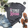 Go Fight WIN Breast Cancer football awareness october Pink Out Ribbon shirt