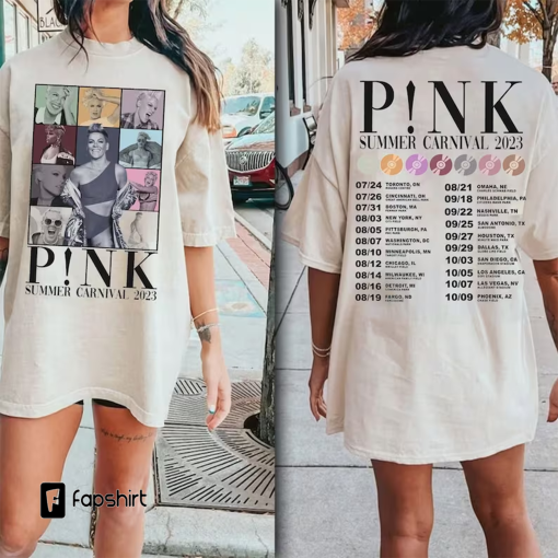 Vintage P!nk Pink Singer Summer Carnival 2023 Tour Shirt,Pink Fan Lovers Shirt,Music Tour 2023 Shirt,Trustfall Album Shirt,Concert 2023 P!nk