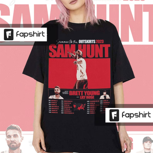 Sam Hunt Summer On The Outskirts 2023 Tour Shirt, Sam Hunt Fan Shirt, Sam Hunt 2023 Tour Shirt, Sam Hunt 2023 Concert Shirt