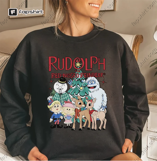 Rudolph The Red Nosed Reindeer Christmas Sweatshirt, Rudolph Xmas Sweatshirt, Rudolph Christmas Shirt, Vintage Christmas Movie Shirt