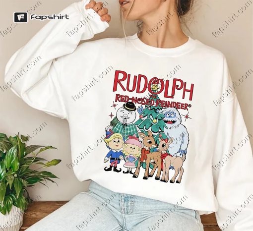 Rudolph The Red Nosed Reindeer Christmas Sweatshirt, Rudolph Xmas Sweatshirt, Rudolph Christmas Shirt, Vintage Christmas Movie Shirt