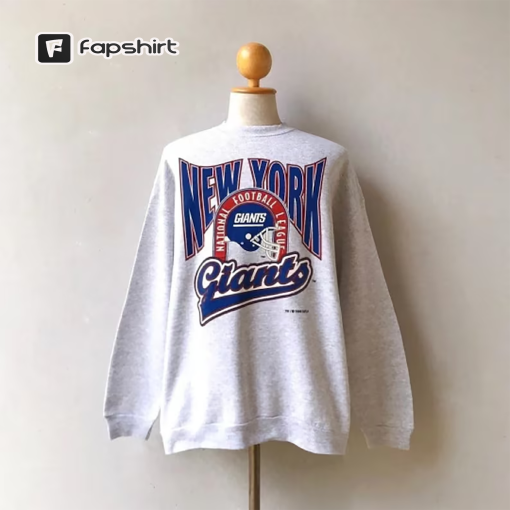 NY Giants Crewneck Sweatshirt,Tshirt, Vintage New York Unisex Sweater, Cute NYC Gift, Oversized NY Tailgate Shirt, New York 90s Crew