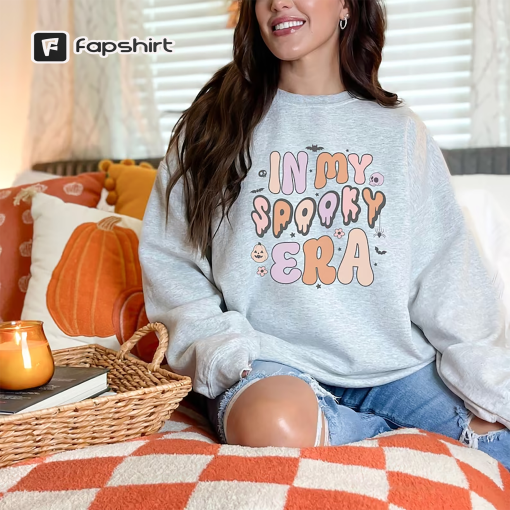 In My Spooky Era Sweatshirt, Halloween Pink Purple Pullover, Gothic Gift, Fall Autumn Aesthetic Sweatshirts, Eras Sweatshirt, Spooky Vibes