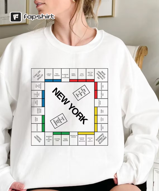 New York Monopoly Sweatshirt, New York Sweatshirt, Carrie New York Monopoly Sweatshirt, Trendy Shirt, And Just Like That Crewneck Sweatshirt