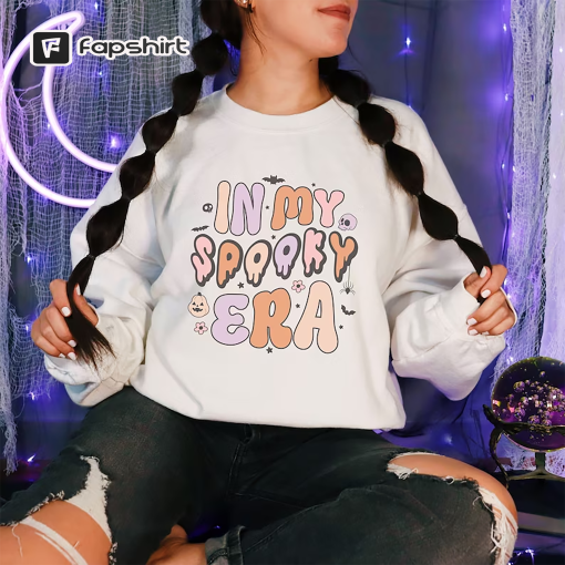 In My Spooky Era Sweatshirt, Halloween Pink Purple Pullover, Gothic Gift, Fall Autumn Aesthetic Sweatshirts, Eras Sweatshirt, Spooky Vibes