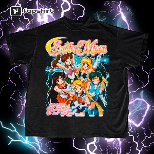 Sailor Moon Retro Bootleg T-shirt – Sailor Moon 90s Shirt – Sailor Moon Homage – Anime Shirt – Anime Gift – Sailor Moon Tee