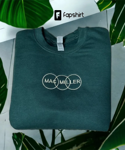 High quality embroidered Mac Miller circles crewneck…