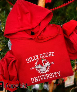 Silly Goose University Embroidered Crewneck Hoodie |…