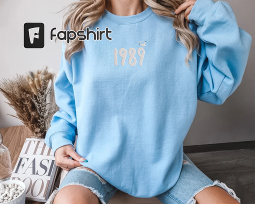 Embroidered 1989 Taylor’s Version Sweatshirt | Trendy Seagull Crewneck | Embroidered Sweatshirt