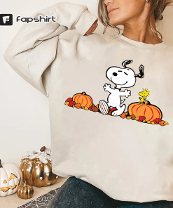 Snoopy Dog Autumn Pumpkins Sweatshirt, Peanuts Halloween…