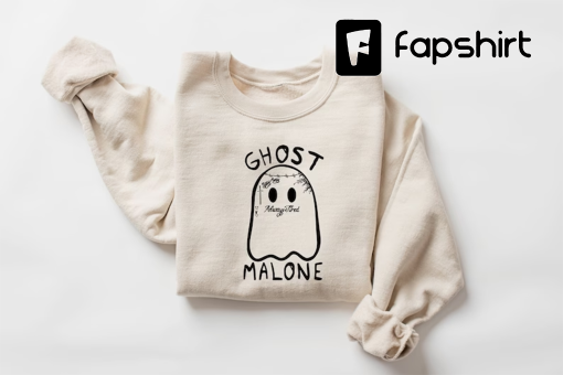 Ghost Malone Sweater, Rapper Ghost T-Shirt, Halloween Ghost Hoodie, Gift For Halloween, Ghost Malone Halloween Sweatshirt, Rapper Ghost Gift