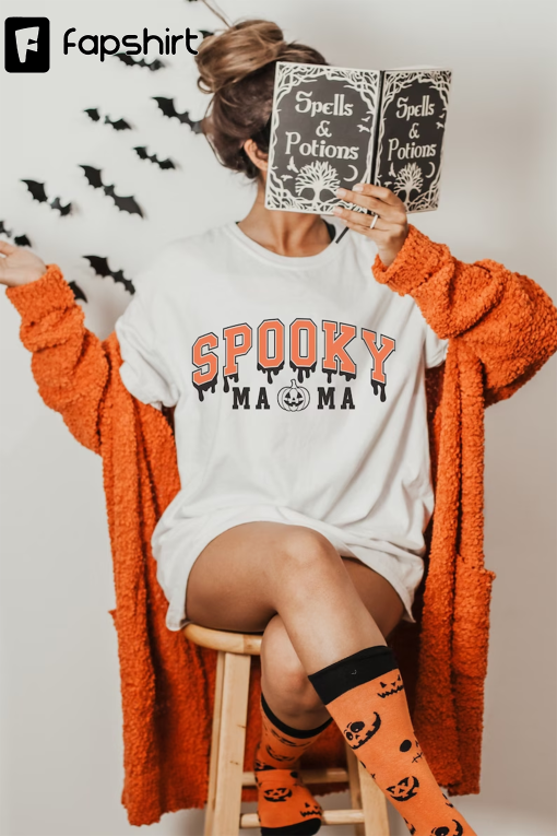 Comfort Colors Spooky Mama Shirt, Halloween Shirt For Mom,Halloween Shirt, Spooky Halloween Shirt, Halloween Mama Shirt,Spooky Season Shirt,