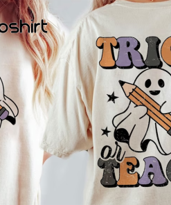 Trick or Teach svg, Spooky Teacher Shirt,…