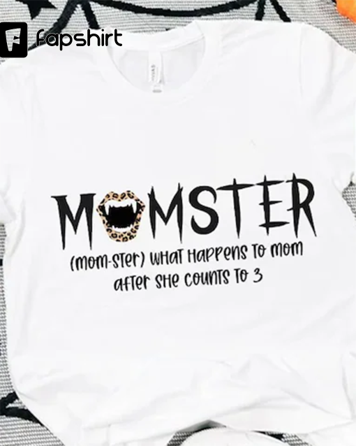 Momster, Funny Halloween, Mom Shirt, Halloween, Halloween Shirt, Leopard, Witch, Spooky, Spooky Vibes