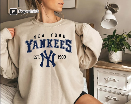 Vintage New York Yankees EST 1903 Sweatshirt, New York Yankees Shirt, Baseball 2022 Shirt, MLB Vintage Tee, Vintage Shirt,World Series Shirt