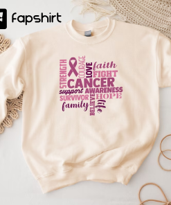 Cancer Sweatshirt, Family Cancer Sweatshirt, Pink Ribbon…