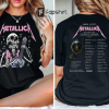 Metallica Unisex Shirt Distressed Guitar Tee Vintage Band Tee Metallica Tour Oversized T-Shirt Music Rock Festival Clothes