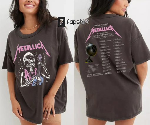 Metallica World Tour Date 2023-2024 Shirt, Music Rock Festival Shirt, Rock N Roll Shirt, World Tour 2023 Shirt,Music Band Shirt, Vintage Tee