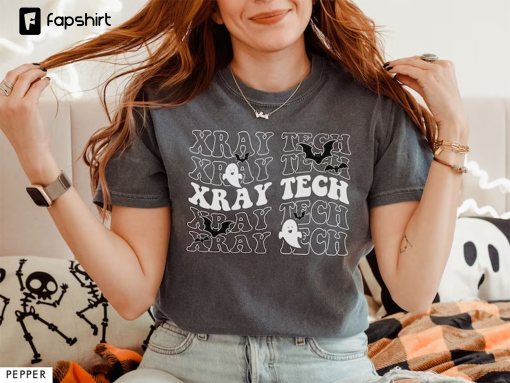 Xray Tech Halloween Shirt, Retro X-Ray Technologist Tshirt, X Ray Tech Graphic Tee, Cute Fall Shirts for Radiologic Techs, Tech Week Gifts