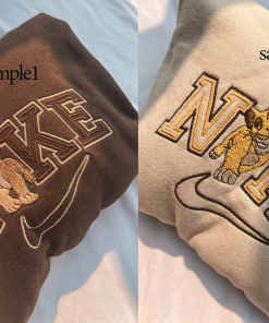 Si-m-ba and N-al-a Embroidered Sweatshirt Couple Matching…