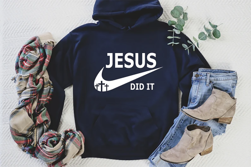 Jesus Did It Sweatshirt, Jesus Sweatshirt, Jesus Did It Sweater, Christian Clothing, Christian Sweatshirt, Faith Cross Sweater, Jesus Hoodie