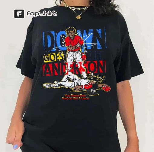 Down Goes Anderson Shirt, Jose Ramirez Vs Tim Anderson Shirt, Funny Meme Shirt, Baseball Shirt, Ramirez Vs Anderson Tee