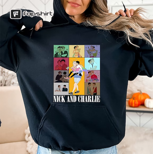 Nick Leaves Sweatshirt, Charlie Shirt, Heart stop Leaves Shirt, LGBTQ Pride Shirt, Retro Heartstopper Book Merch