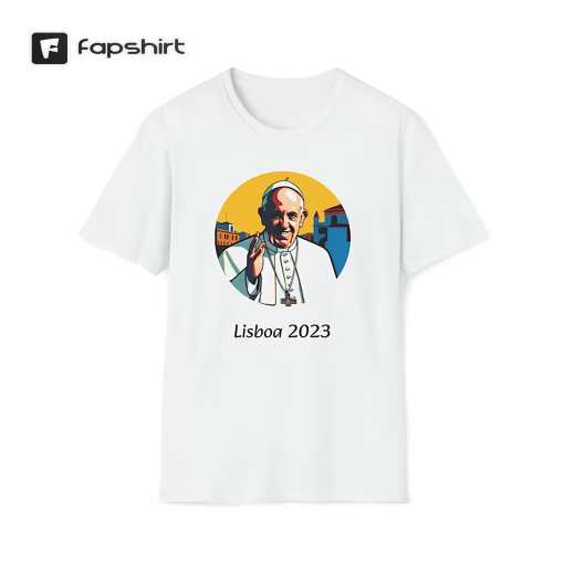 The Pope 2023 Lisbon T-Shirt, World Youth Day 2023 Lisbon, Unisex – EURO Warehouse