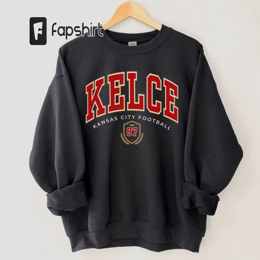 Travis Kelce Football Crewneck, Travis Kelce Sweatshirt, Football Fan Tee, Gift for Girlfriend or Wife, Kansas City